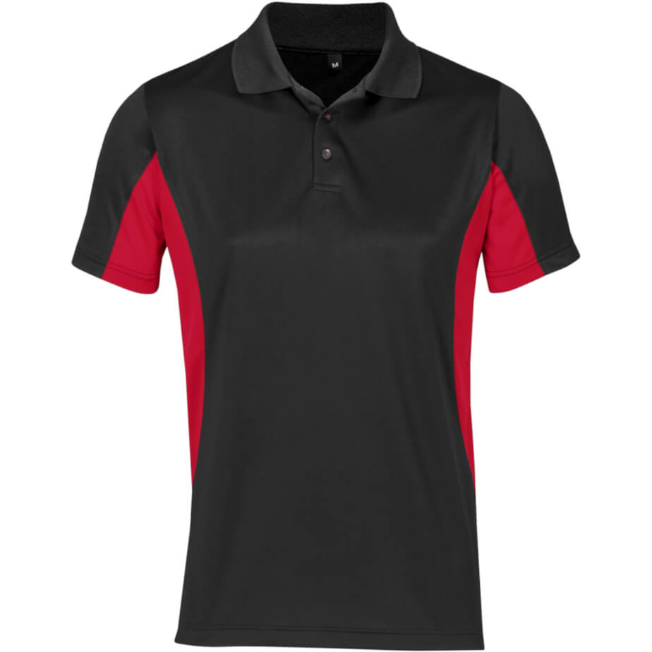 Mens Championship Golf Shirt Black Red